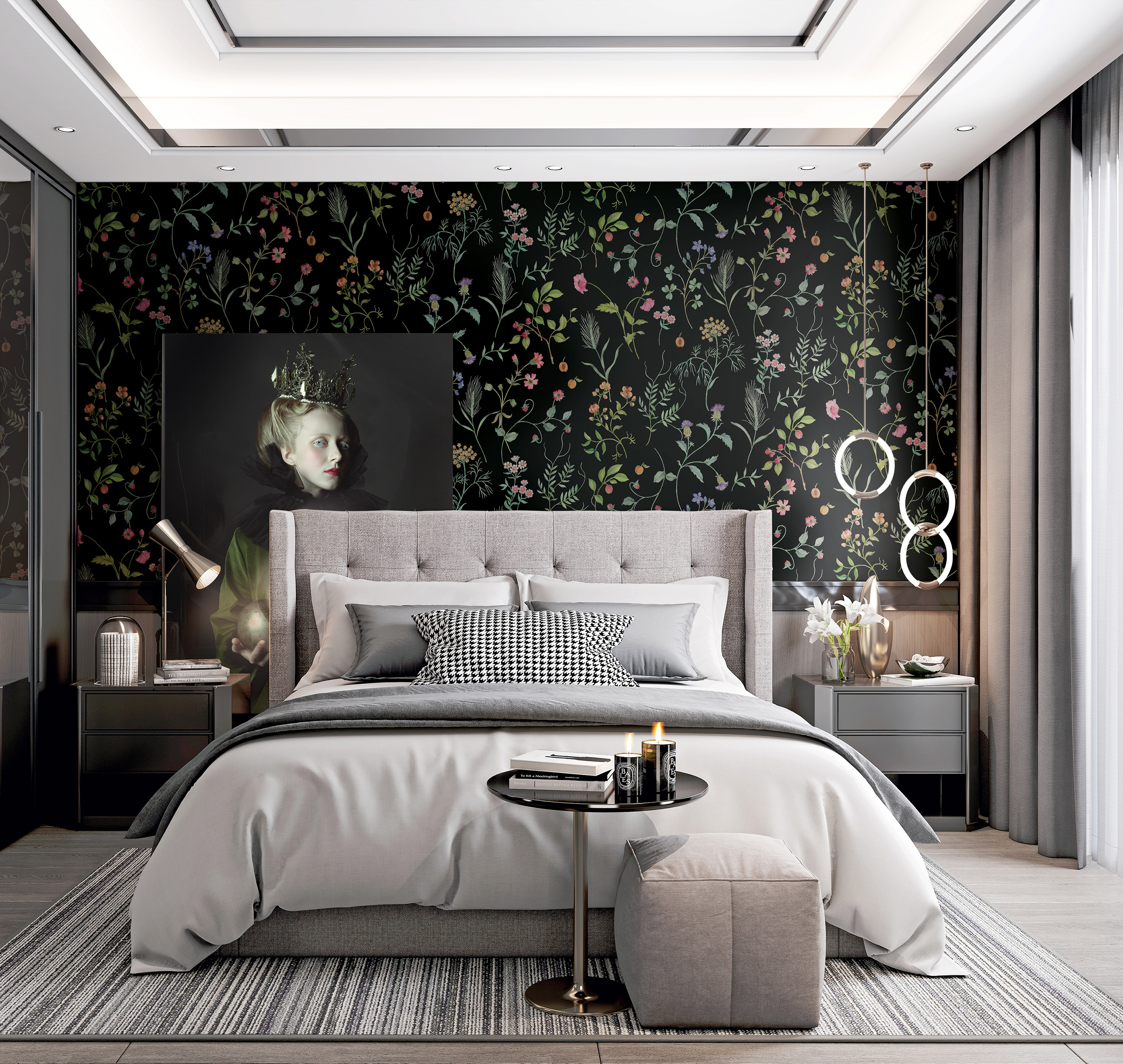 Панно Loymina Королева Деметра FL5 011 3×2 фото в интерьере